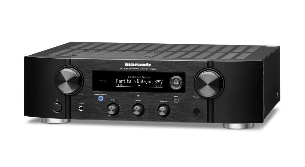 Marantz PM7000N stereoförstärkare med nätverk, RIAA-steg & DAC, svart