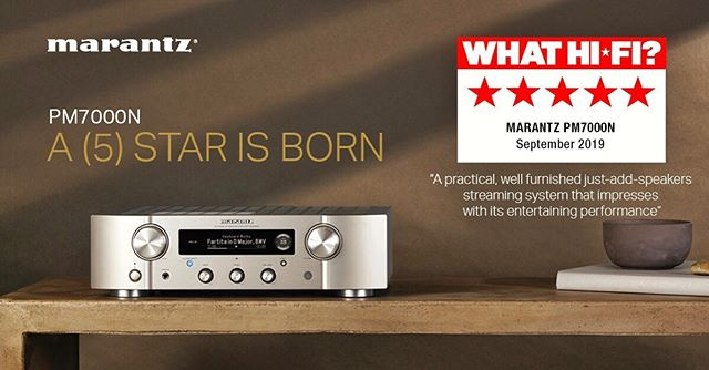 Marantz PM7000N stereoförstärkare med nätverk, RIAA-steg & DAC, svart