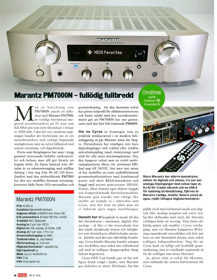 Marantz PM7000N stereoförstärkare med nätverk, RIAA-steg & DAC, silver