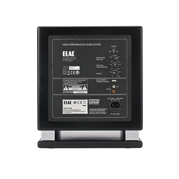 Elac Sub 2030 aktiv subwoofer, mattlackad svart