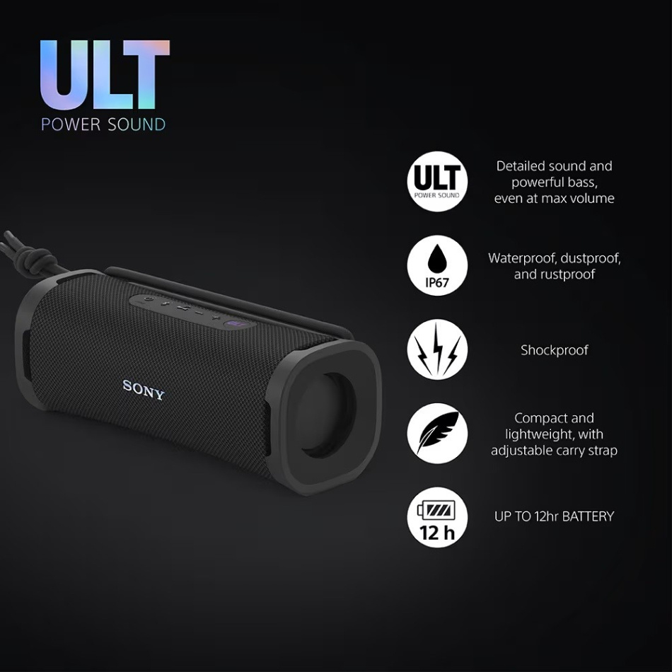 Sony ULT Field 1 bärbar Bluetooth-högtalare, svart