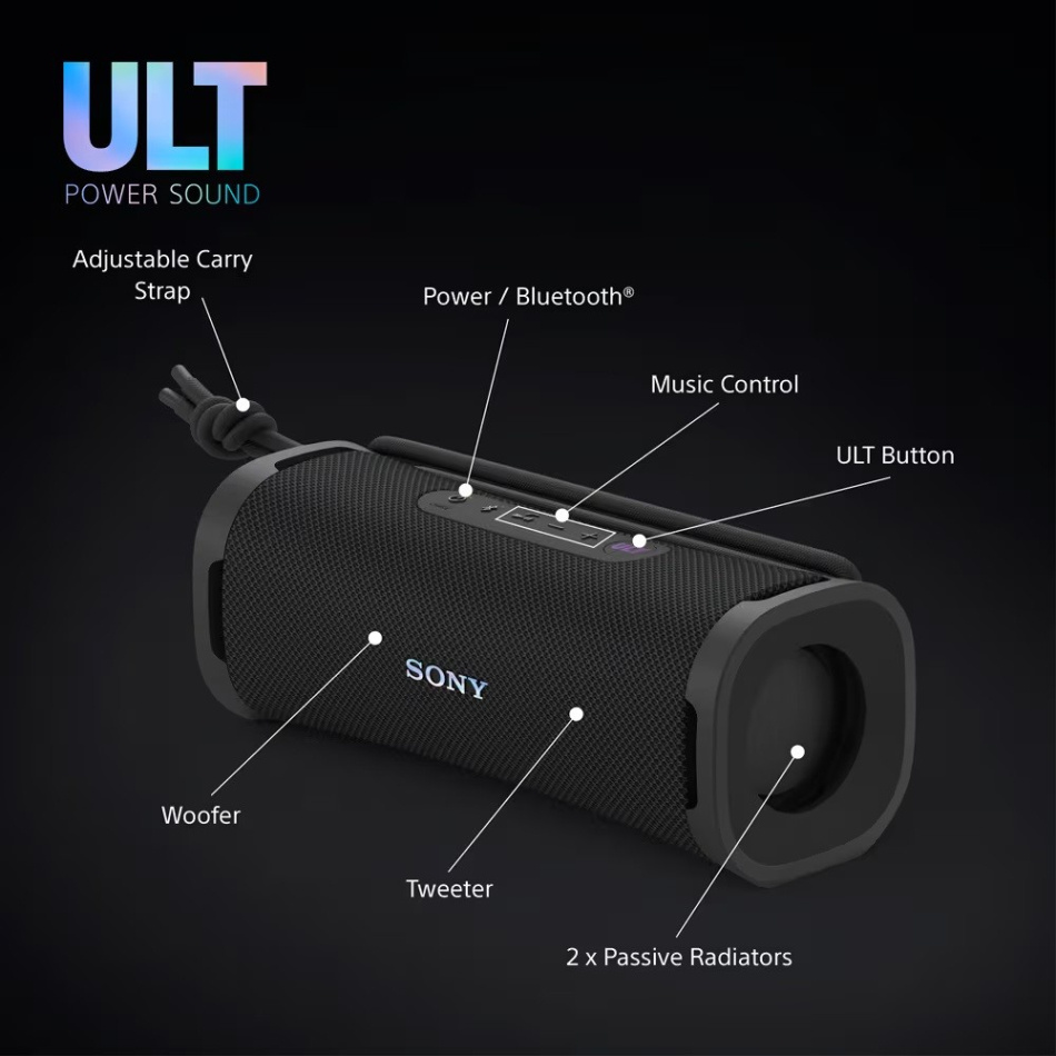 Sony ULT Field 1 bärbar Bluetooth-högtalare, svart
