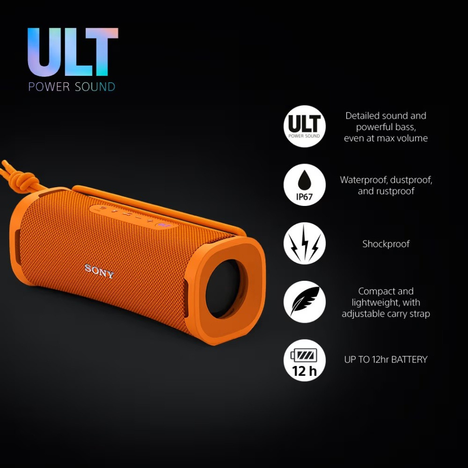 Sony ULT Field 1 bärbar Bluetooth-högtalare, orange