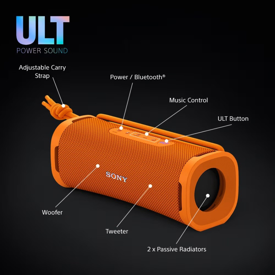 Sony ULT Field 1 bärbar Bluetooth-högtalare, orange