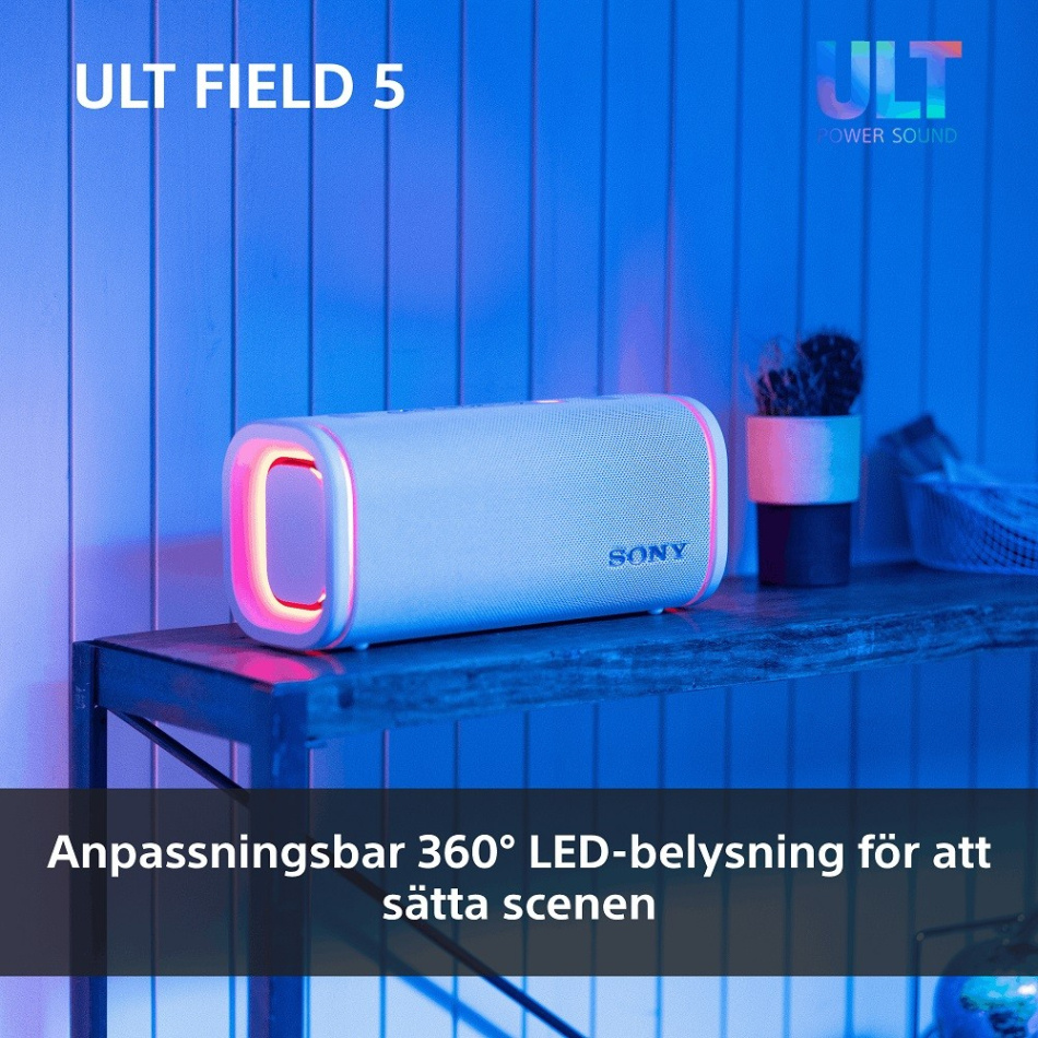 Sony ULT FIELD 5 bärbar Bluetooth-högtalare, vit