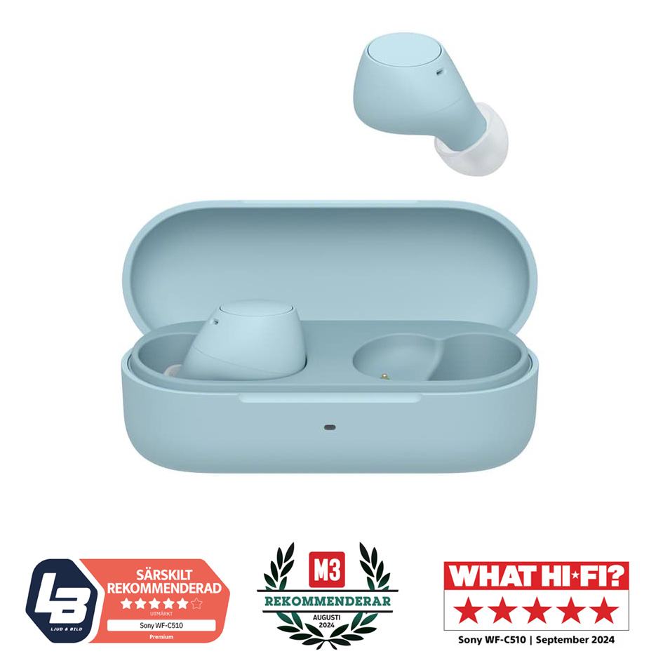 Sony WF-C510 True Wireless in-ear hörlurar med Bluetooth, blå