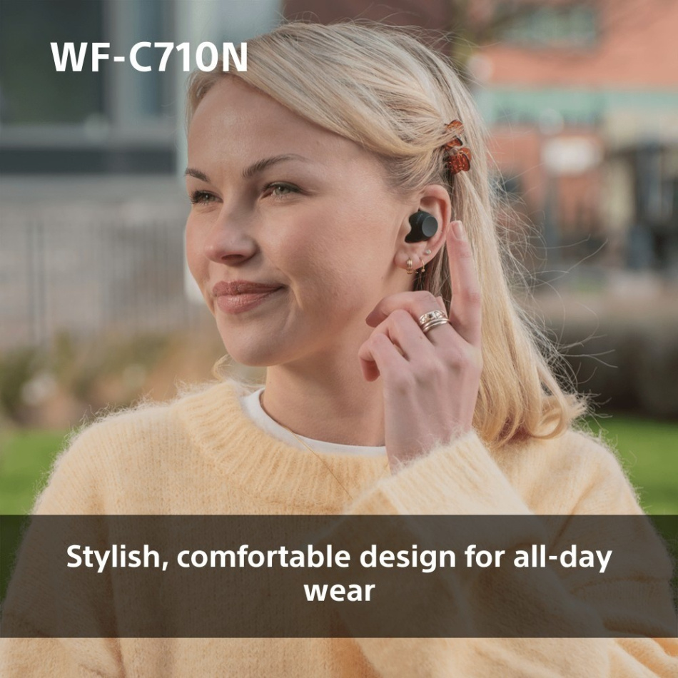 Sony WF-C710N True Wireless in-ear hörlurar med brusreducering, svarta