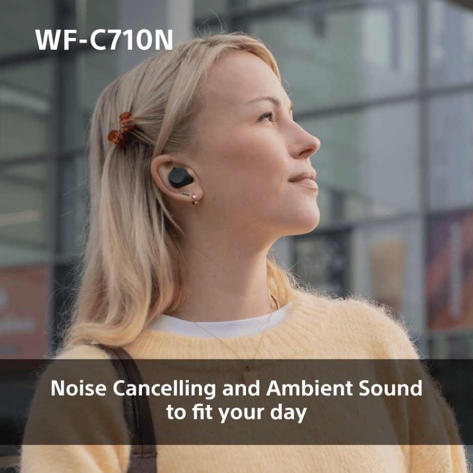 Sony WF-C710N True Wireless in-ear hörlurar med brusreducering, vita