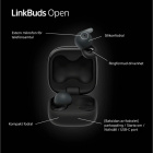 Sony LinkBuds Open True Wireless IPX4 in ear-hörlur med Bluetooth, svart Sony LinkBuds Open True Wireless IPX4 in ear-hörlur med Bluetooth, svart