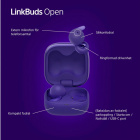 Sony LinkBuds Open True Wireless IPX4 in ear-hörlur med Bluetooth, lila Sony LinkBuds Open True Wireless IPX4 in ear-hörlur med Bluetooth, lila