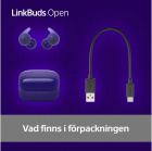 Sony LinkBuds Open True Wireless IPX4 in ear-hörlur med Bluetooth, lila Sony LinkBuds Open True Wireless IPX4 in ear-hörlur med Bluetooth, lila