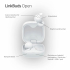 Sony LinkBuds Open True Wireless IPX4 in ear-hörlur med Bluetooth, vit Sony LinkBuds Open True Wireless IPX4 in ear-hörlur med Bluetooth, vit