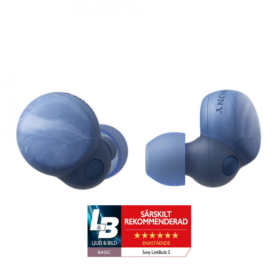 Sony LinkBuds S True Wireless in-ear hörlurar med brusreducering, blå