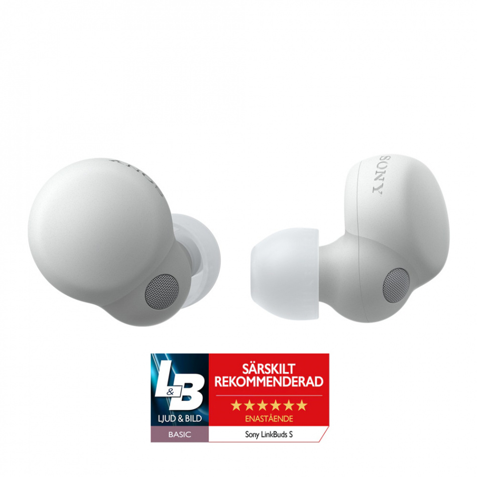 Sony LinkBuds S True Wireless in-ear hörlurar med brusreducering, vit