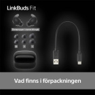 Sony LinkBuds Fit True Wireless IPX4 in ear-hörlur med Bluetooth, svart Sony LinkBuds Fit True Wireless IPX4 in ear-hörlur med Bluetooth, svart