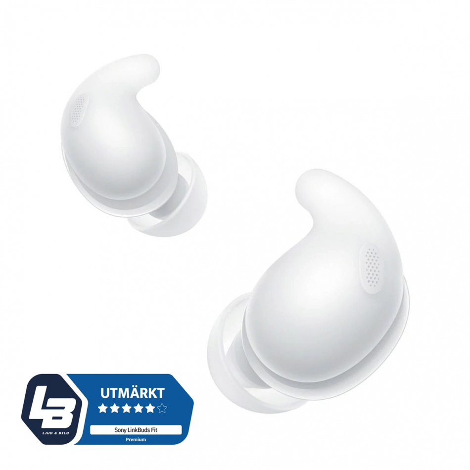 Sony LinkBuds Fit True Wireless IPX4 in ear-hörlur med Bluetooth, vit