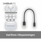Sony LinkBuds Fit True Wireless IPX4 in ear-hörlur med Bluetooth, vit Sony LinkBuds Fit True Wireless IPX4 in ear-hörlur med Bluetooth, vit