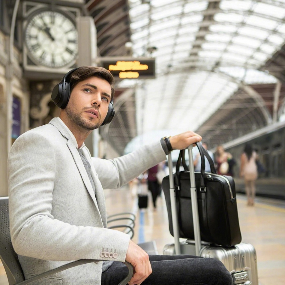 Sony WH-1000XM3 over-ear hörlurar med brusreducering, svart