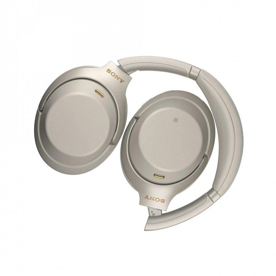 Sony WH-1000XM3 over-ear hörlurar med brusreducering, silver/guld