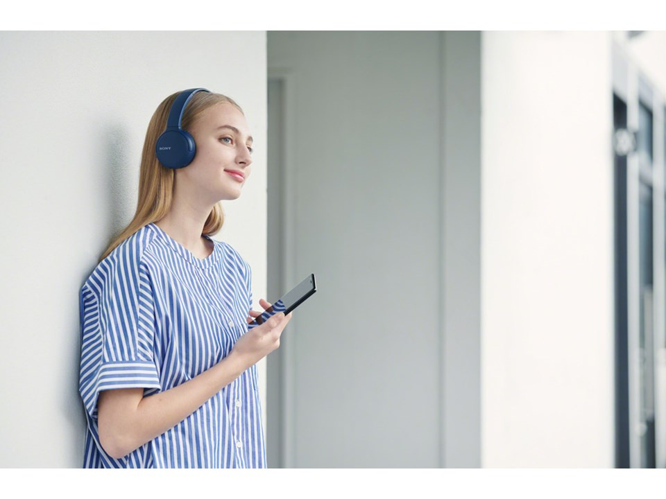 Sony WH-CH510 on-ear hörlur med Bluetooth, Blå