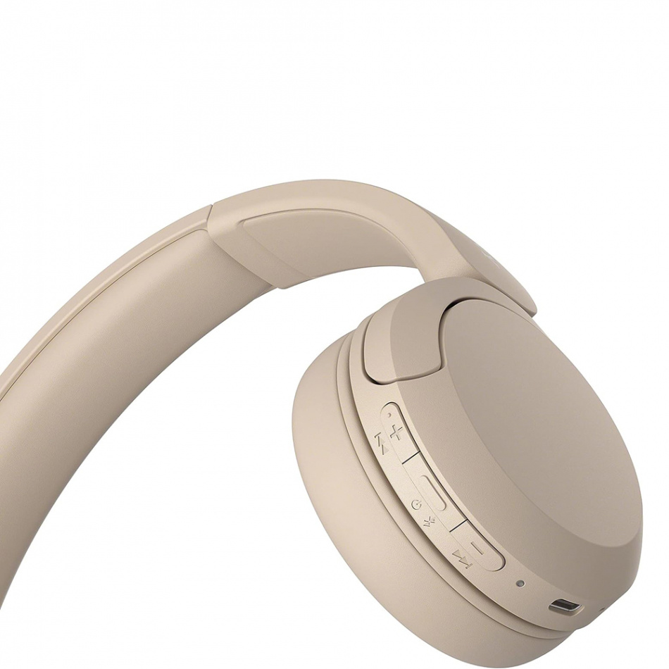 Sony WH-CH520 trådlösa on-ear hörlurar med Bluetooth, beige