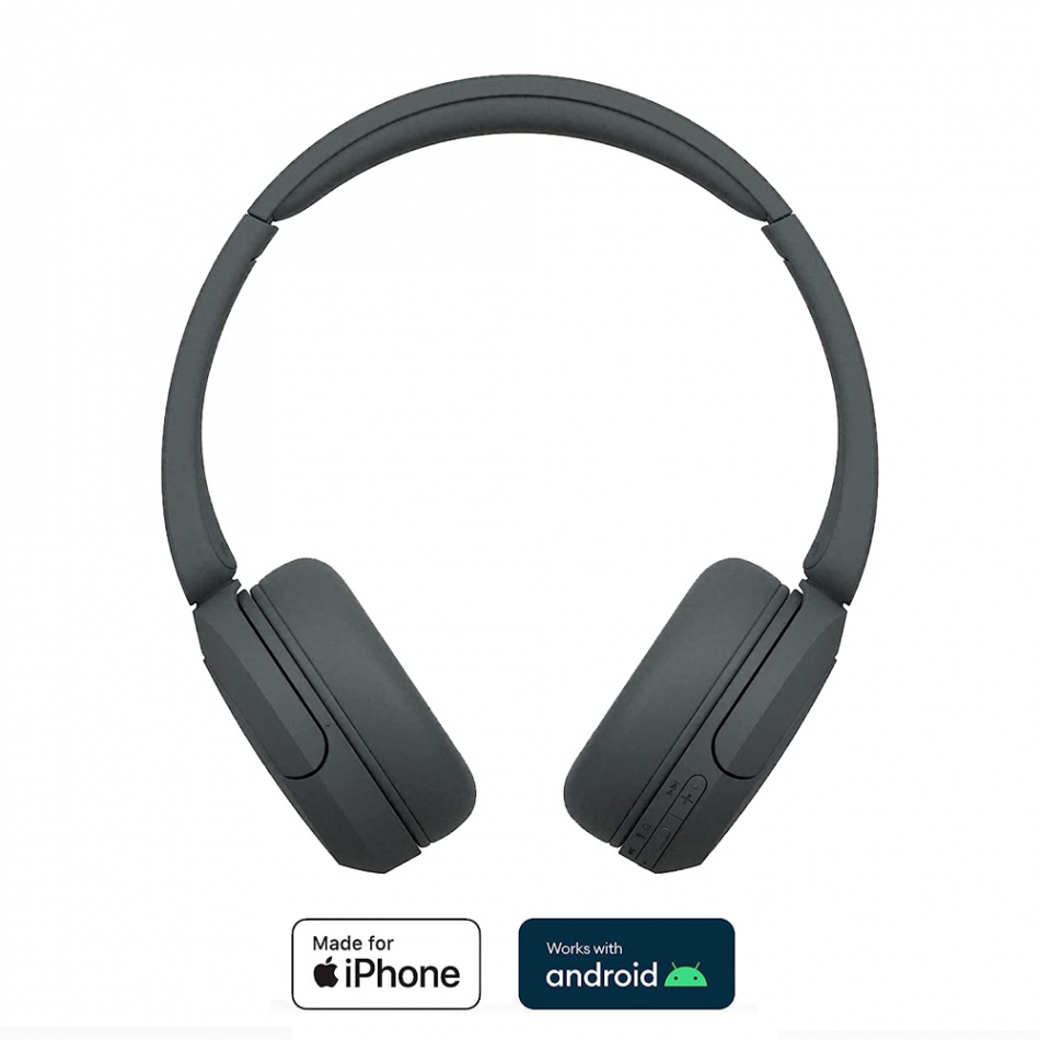 Sony WH-CH520 trådlösa on-ear hörlurar med Bluetooth, svart