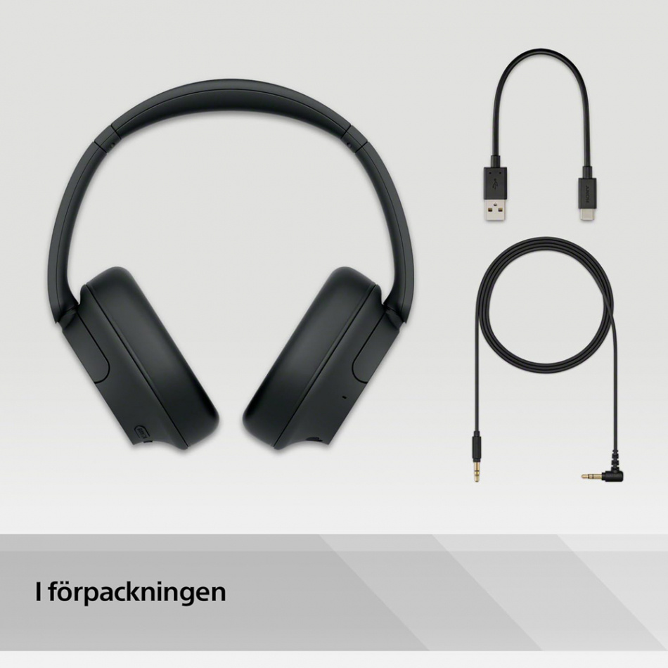 Sony WH-CH720N over-ear hörlurar med Bluetooth & brusreducering, svart
