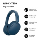 Sony WH-CH730N trådlösa over ear-hörlurar med brusreducering, svart Sony WH-CH730N trådlösa over ear-hörlurar med brusreducering, svart