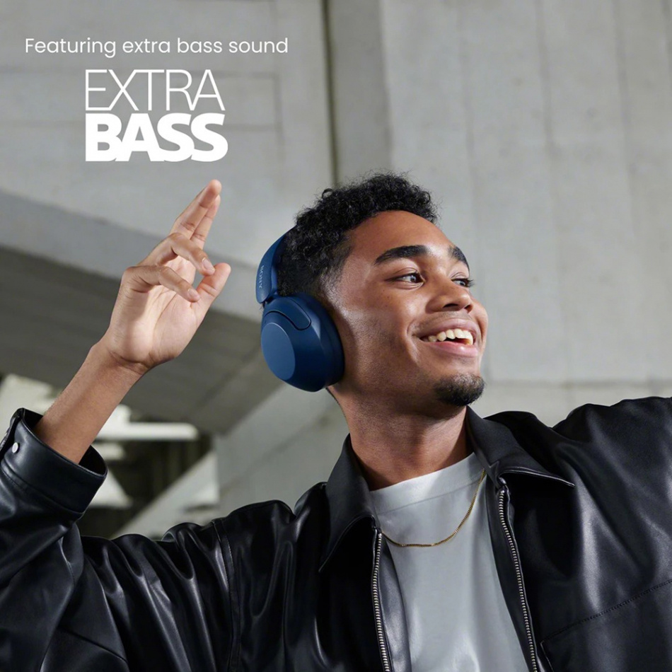 Sony WH-XB910N over-ear hörlurar med Bluetooth & brusreducering, blå