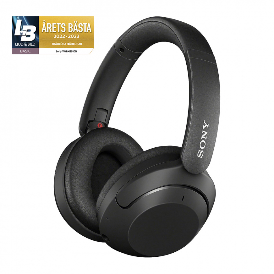 Sony WH-XB910N over-ear hörlurar med Bluetooth & brusreducering, svart