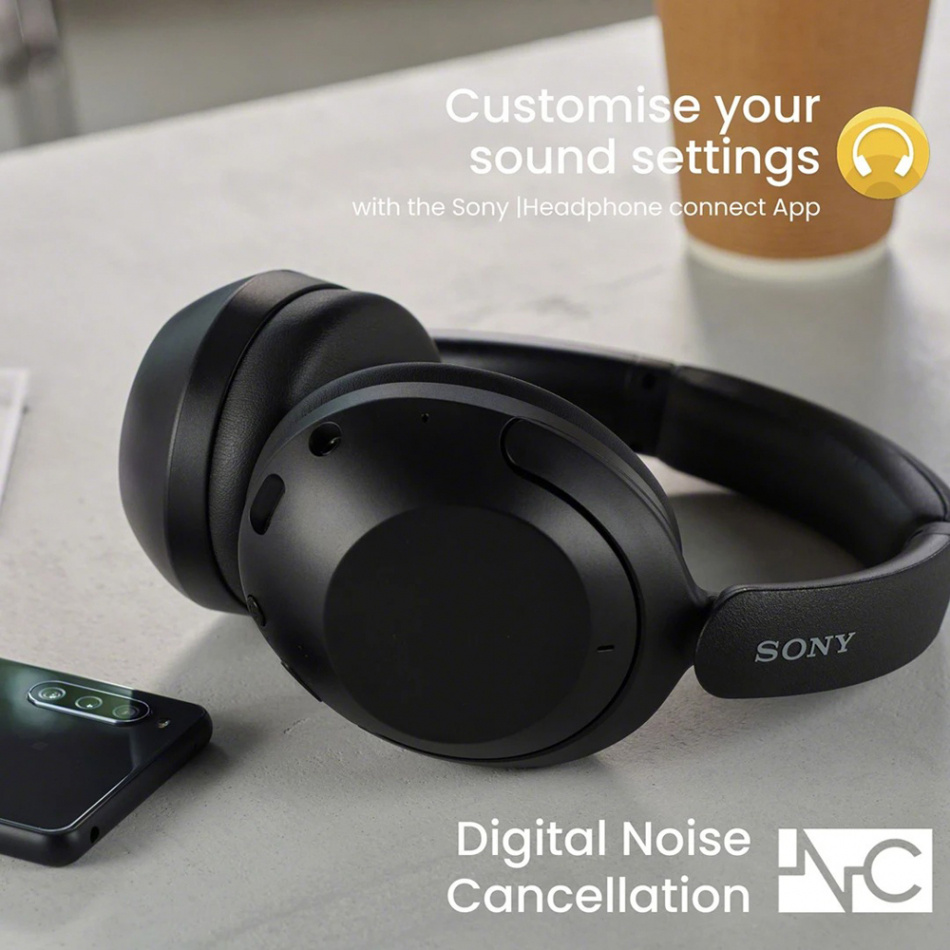 Sony WH-XB910N over-ear hörlurar med Bluetooth & brusreducering, svart