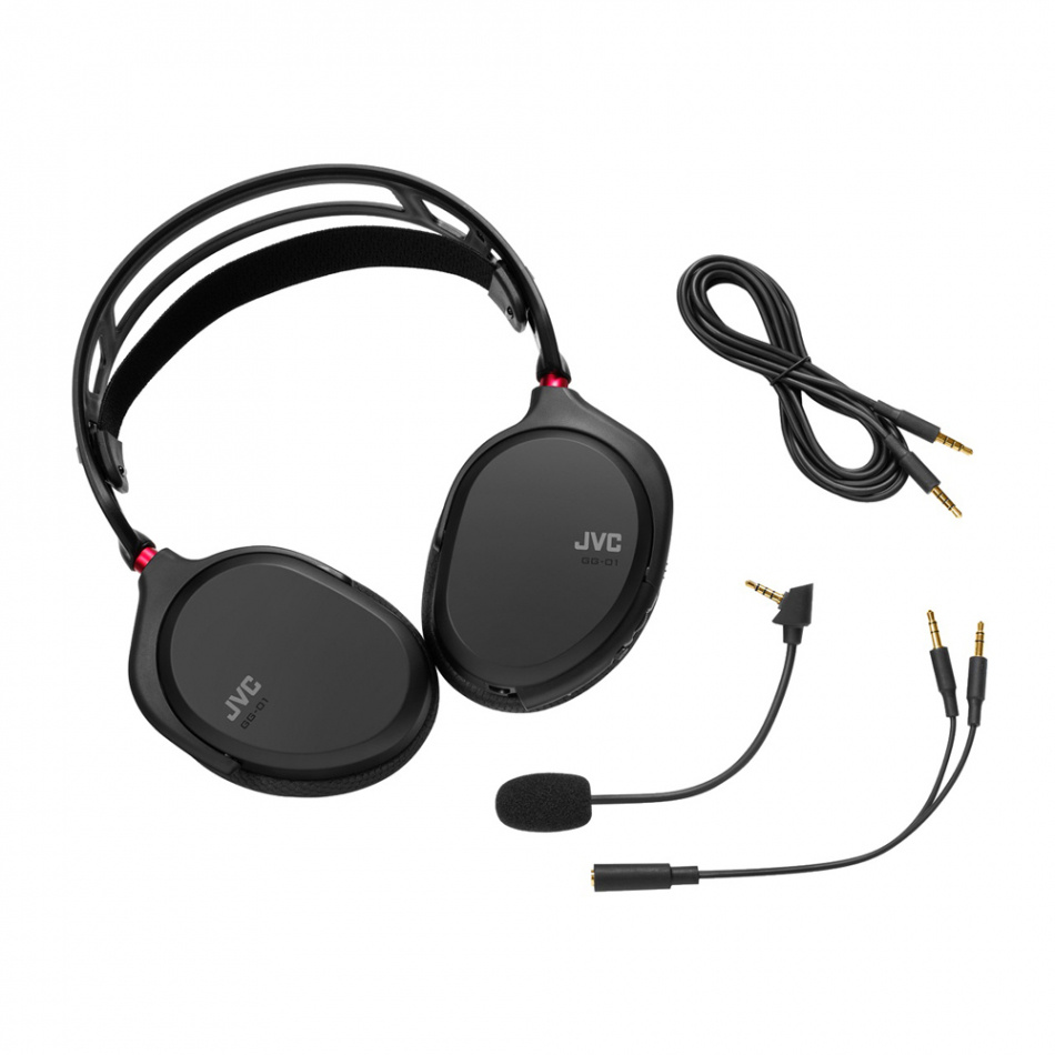 JVC GG-01W gaming over-ear hörlur, svart