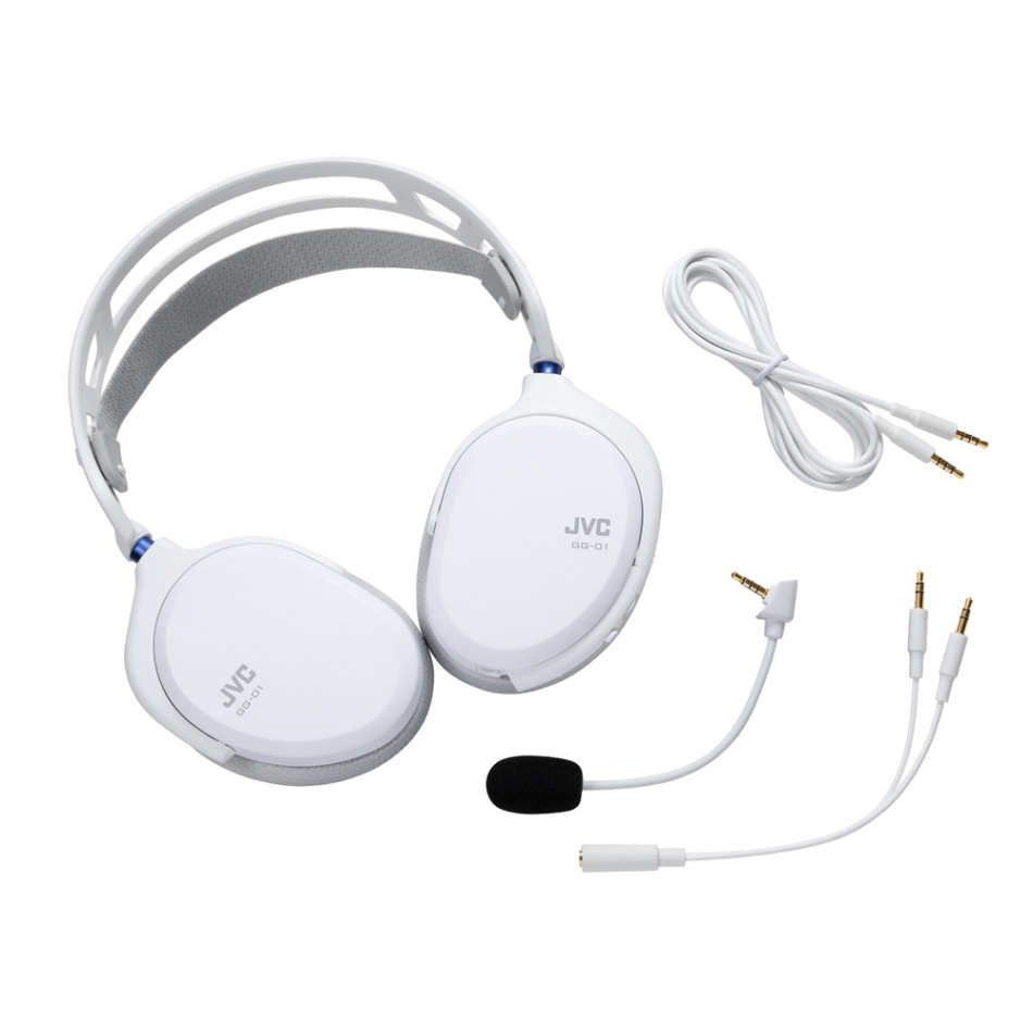 JVC GG-01W gaming over-ear hörlur, vit