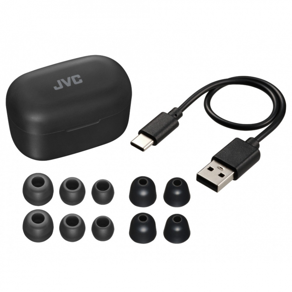 JVC HA-A25T True Wireless in-ear hörlurar med brusreducering, svart