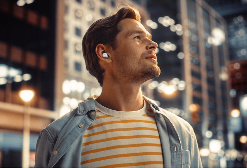 JVC HA-A25T True Wireless in-ear hörlurar med brusreducering, vit