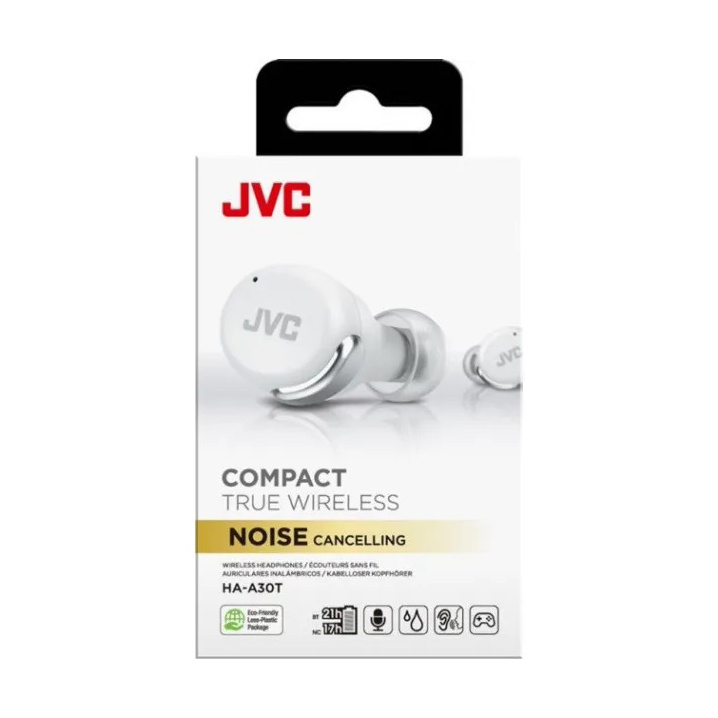 JVC HA-A30T True Wireless in-ear hörlurar med brusreducering, vit