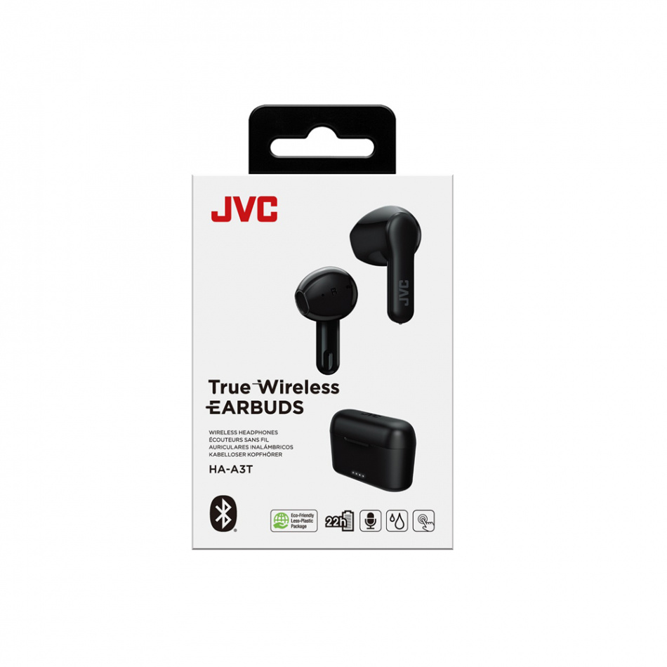 JVC HA-A3T True Wireless in-ear hörlurar, svart