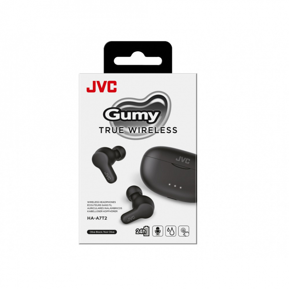 JVC HA-A7T2 Gumy True Wireless in-ear hörlurar, svart