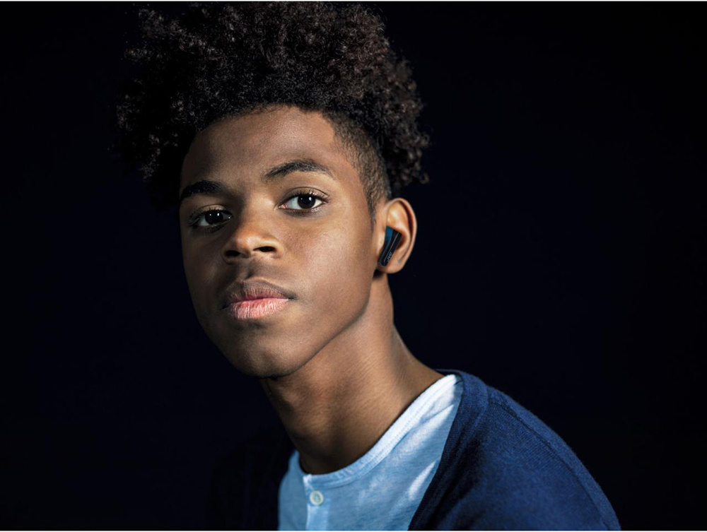 JVC HA-A9T True Wireless in-ear hörlurar, blå