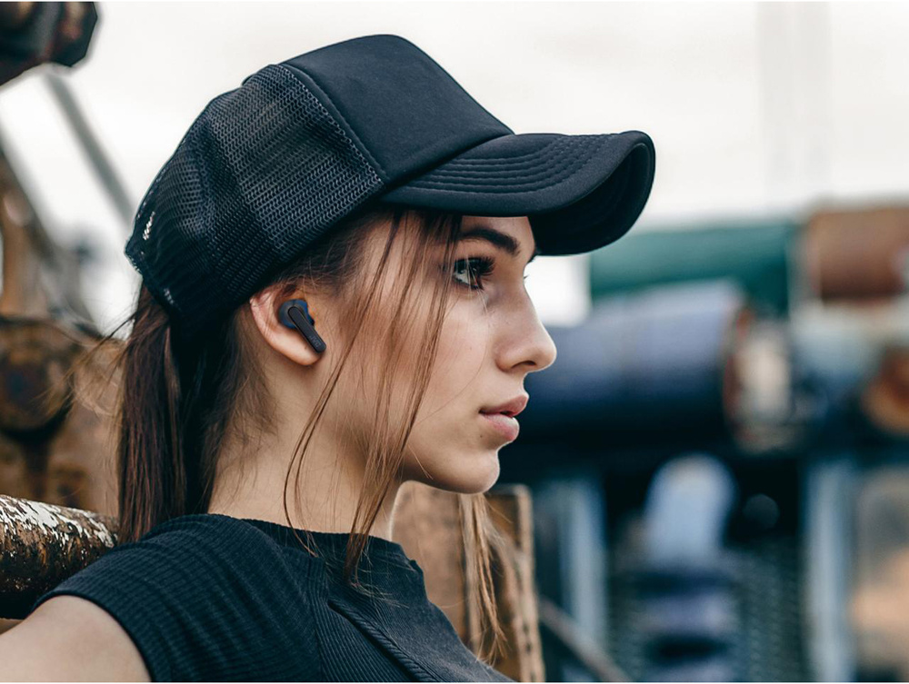 JVC HA-A9T True Wireless in-ear hörlurar, blå