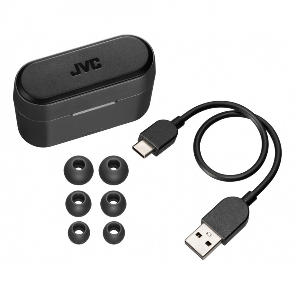JVC HA-A9T True Wireless in-ear hörlurar, svart