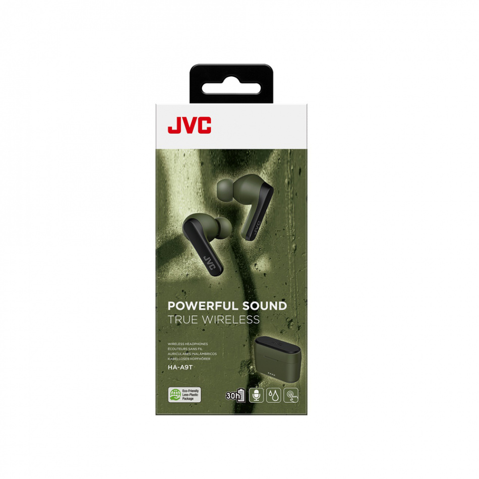 JVC HA-A9T True Wireless in-ear hörlurar, grön