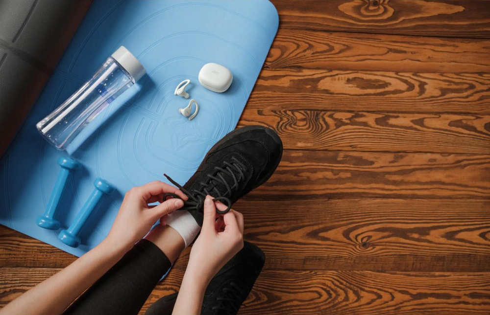 JVC HA-EC25T True Wireless sporthörlurar, vit