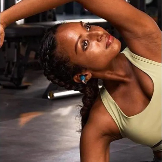 JVC HA-NP1T True Wireless in-ear hörlurar med öronklämma, turkos