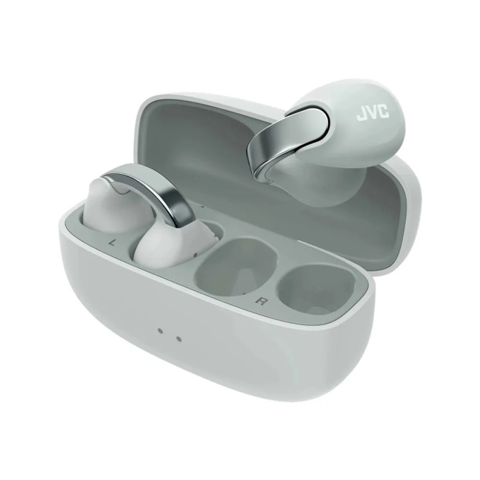 JVC HA-NP1T True Wireless in-ear hörlurar med öronklämma, grå