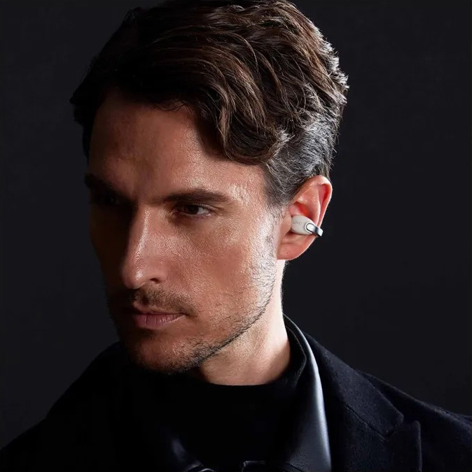 JVC HA-NP1T True Wireless in-ear hörlurar med öronklämma, vit