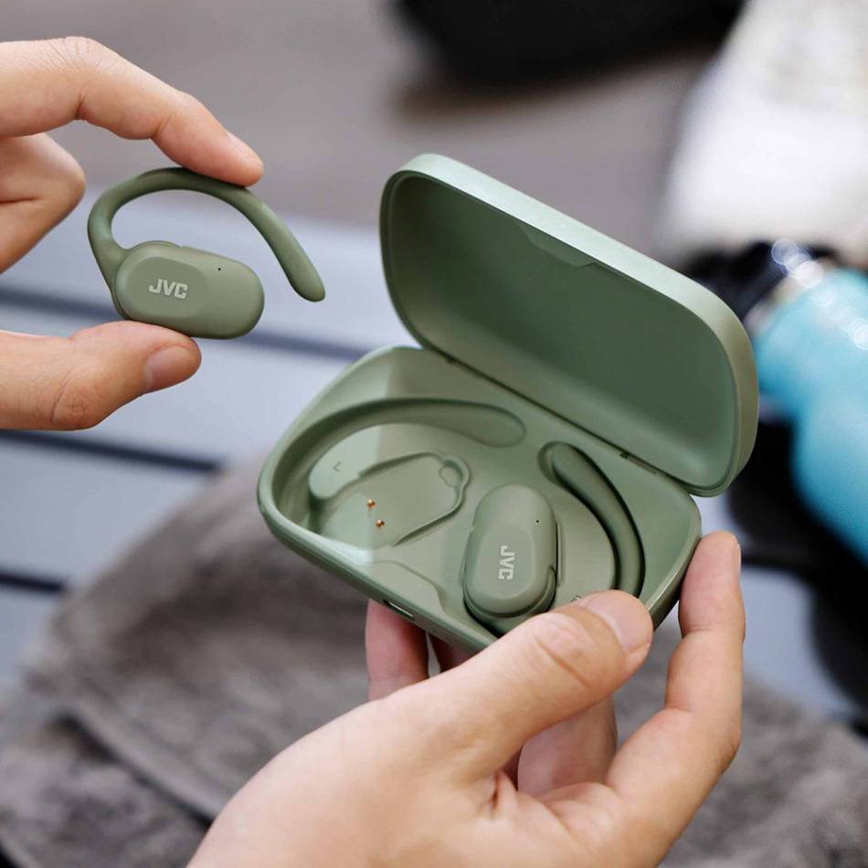 JVC HA-NP40T trådlösa IPX4-klassade hörlurar med Bluetooth, grön