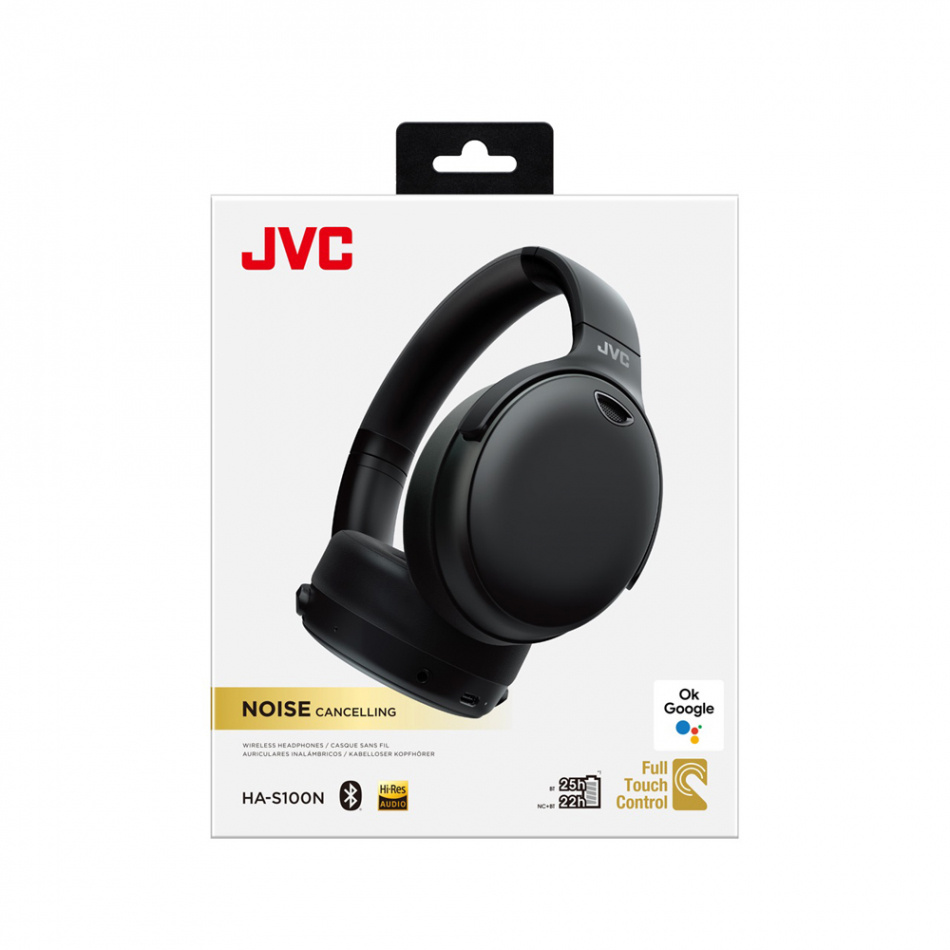 JVC HA-S100N trådlösa over-ear hörlurar med brusreducering, svart