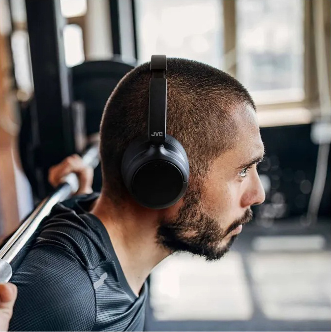 JVC HA-S75N over ear-hörlurar med aktiv brusreducering