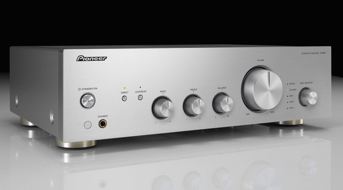 Pioneer A-10AE stereoförstärkare med RIAA-steg, silver